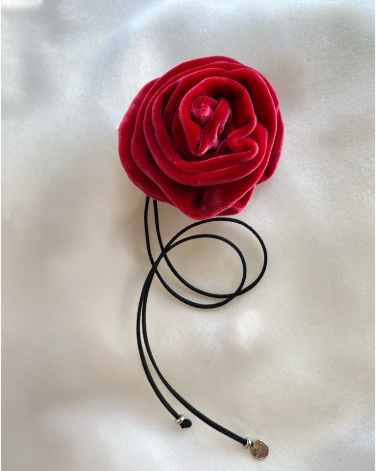 KADİFE ROSE CHOKER